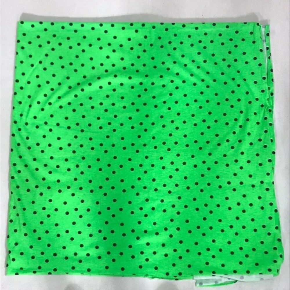 Quilting Fabric Christmas Neon Green Polka Dot NEW